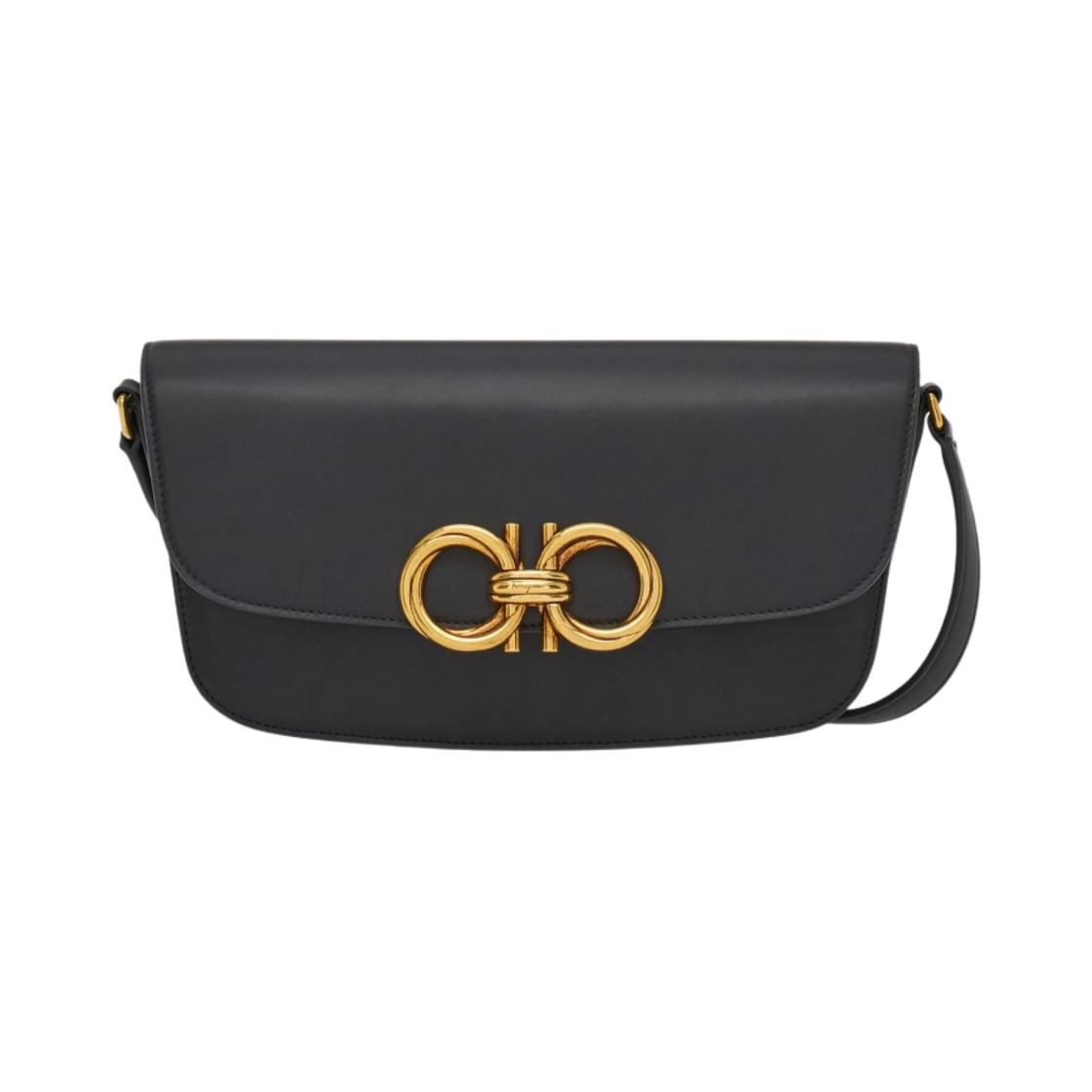 212916-759141 Ferragamo Small Trapezio Crossbody Bag Black