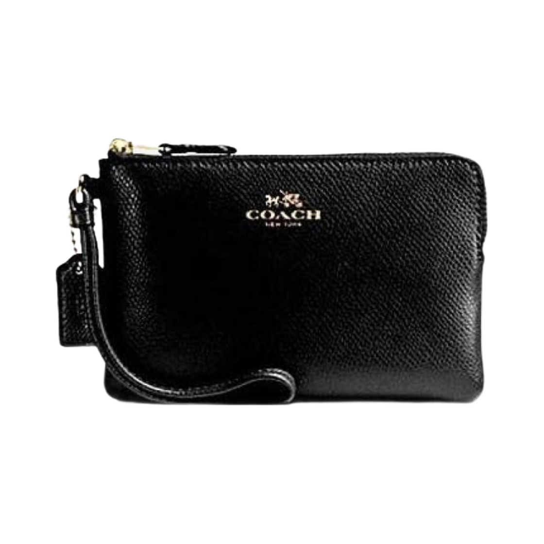 코치 코너 집 리스틀릿 블랙(Coach Corner Zip Wristlet Black) - 1