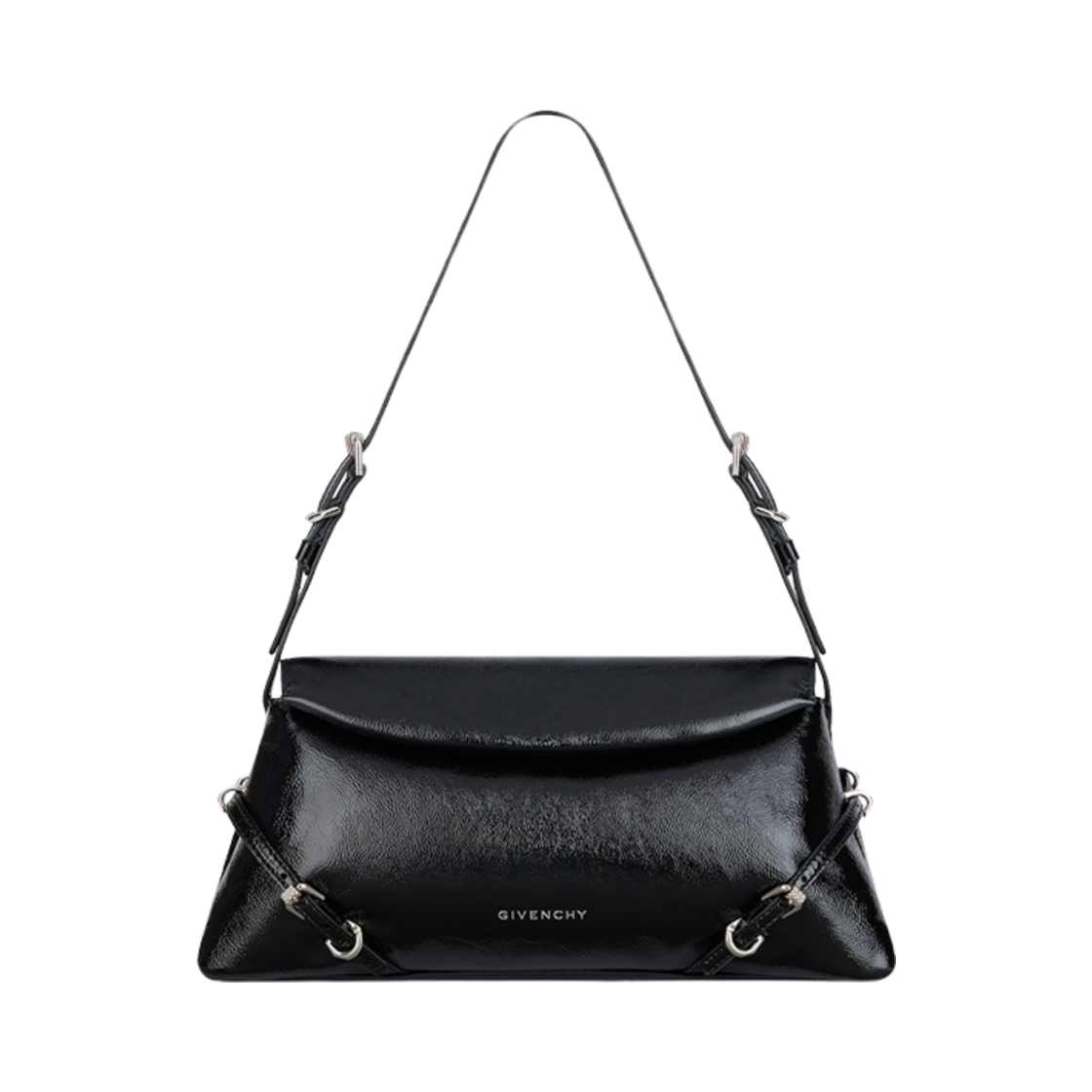 지방시 페이턴트 레더 스몰 프티 부아유 백 블랙(Givenchy Small P'tit Voyou Bag in Patent Leather Black)