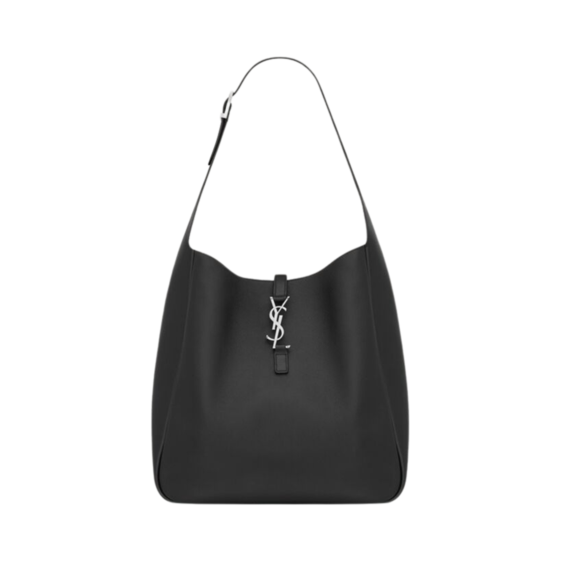 753837-AACQG-1000 Saint Laurent Le 5 A 7 Supple Large in Grained Leather Black
