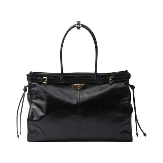 Prada Extra Large Leather Handbag Black