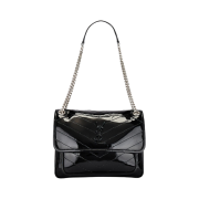 Saint Laurent Niki Medium Chain Bag in Patent Leather Black
