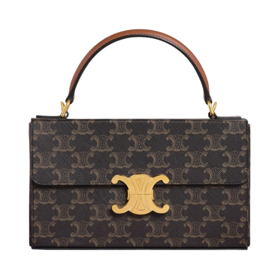 셀린느 트리옹프 캔버스 & 카프스킨 박스 트리옹프 탄(Celine Box Triomphe in Triomphe Canvas and Calfskin Tan) - 1