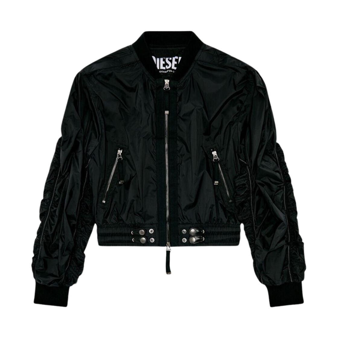 (W) 디젤 G-녹 봄버 자켓 블랙((W) Diesel G-Noak Bomber Jacket Black)