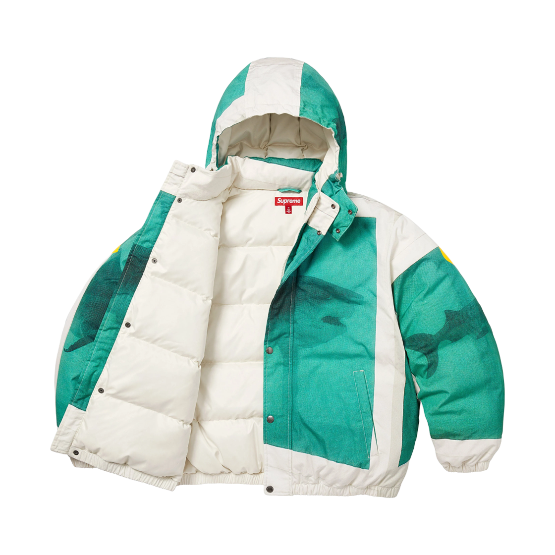 슈프림 x 데미안 허스트 다운 퍼퍼 자켓 화이트 - 25SS(Supreme x Damien Hirst Down Puffer Jacket White - 25SS) - 3