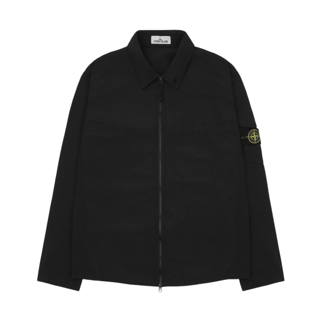 스톤 아일랜드 10502 나슬란 라이트 가먼트 다이드 오버셔츠 블랙 - 22SS