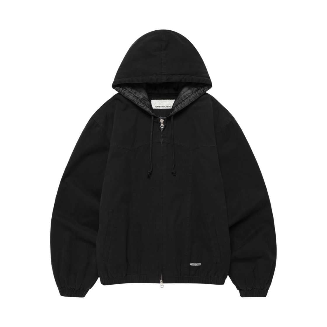 VH2EFUB910ABK Thevinylhouse Dyed Hooded Work Jacket Black