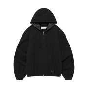 Thevinylhouse Dyed Hooded Work Jacket Black