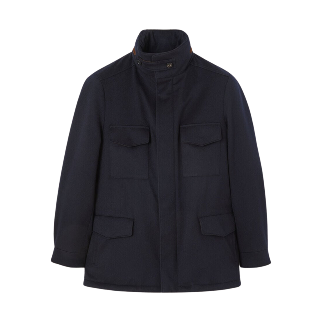 FAO7500-W000 Loro Piana Cashmere Storm System Traveller Jacket Blue Navy