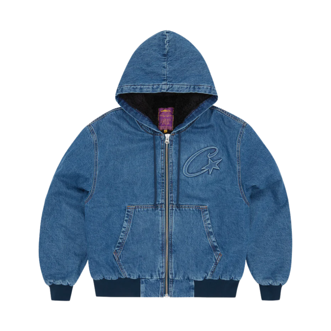 코르테이즈 엠보스드 C-스타 데님 워크 자켓 블루
