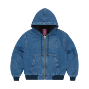 Corteiz Embossed C-Star Denim Work Jacket Blue