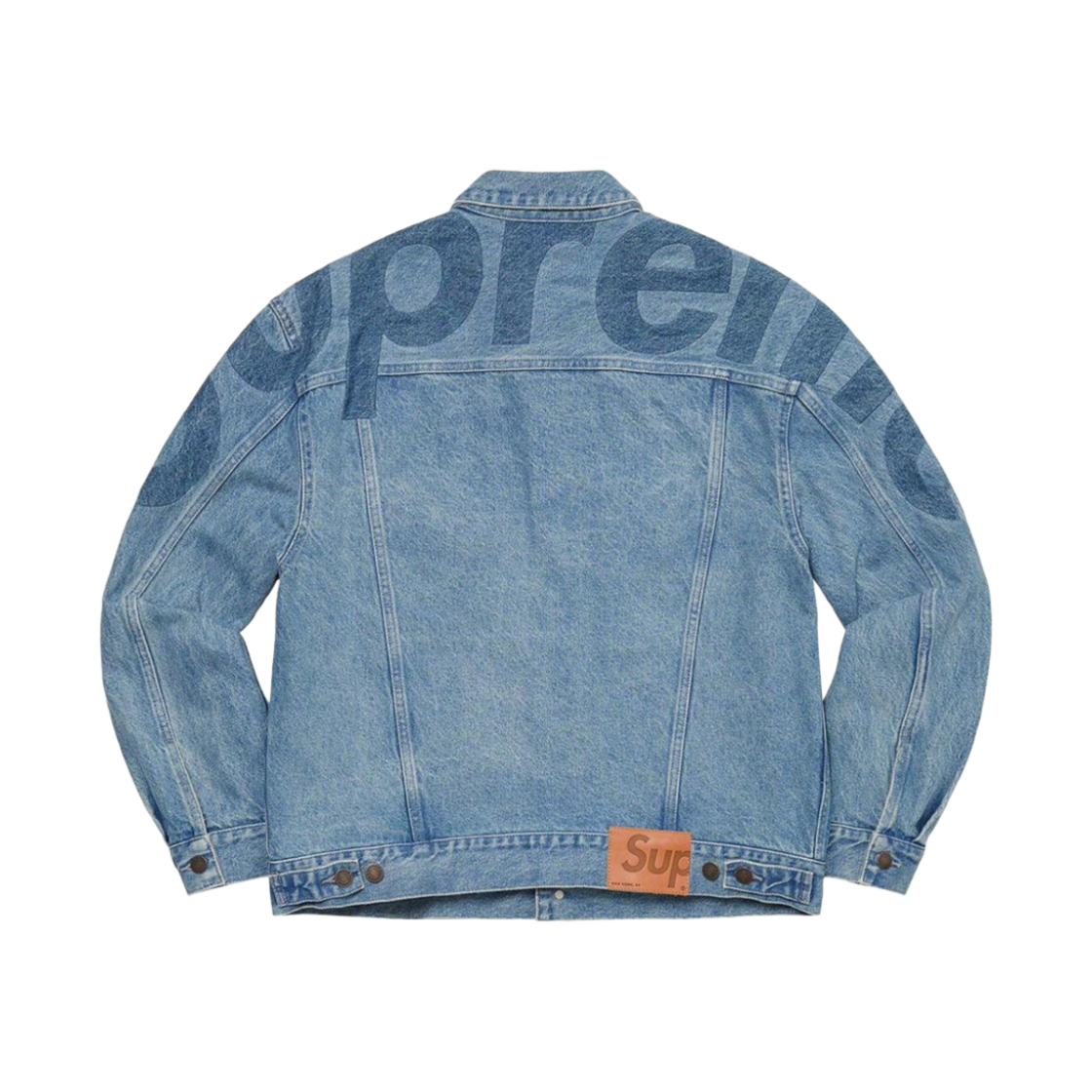 슈프림 인셋 로고 데님 트러커 자켓 워시드 블루 - 22SS(Supreme Inset Logo Denim Trucker Jacket Washed Blue - 22SS) - 2