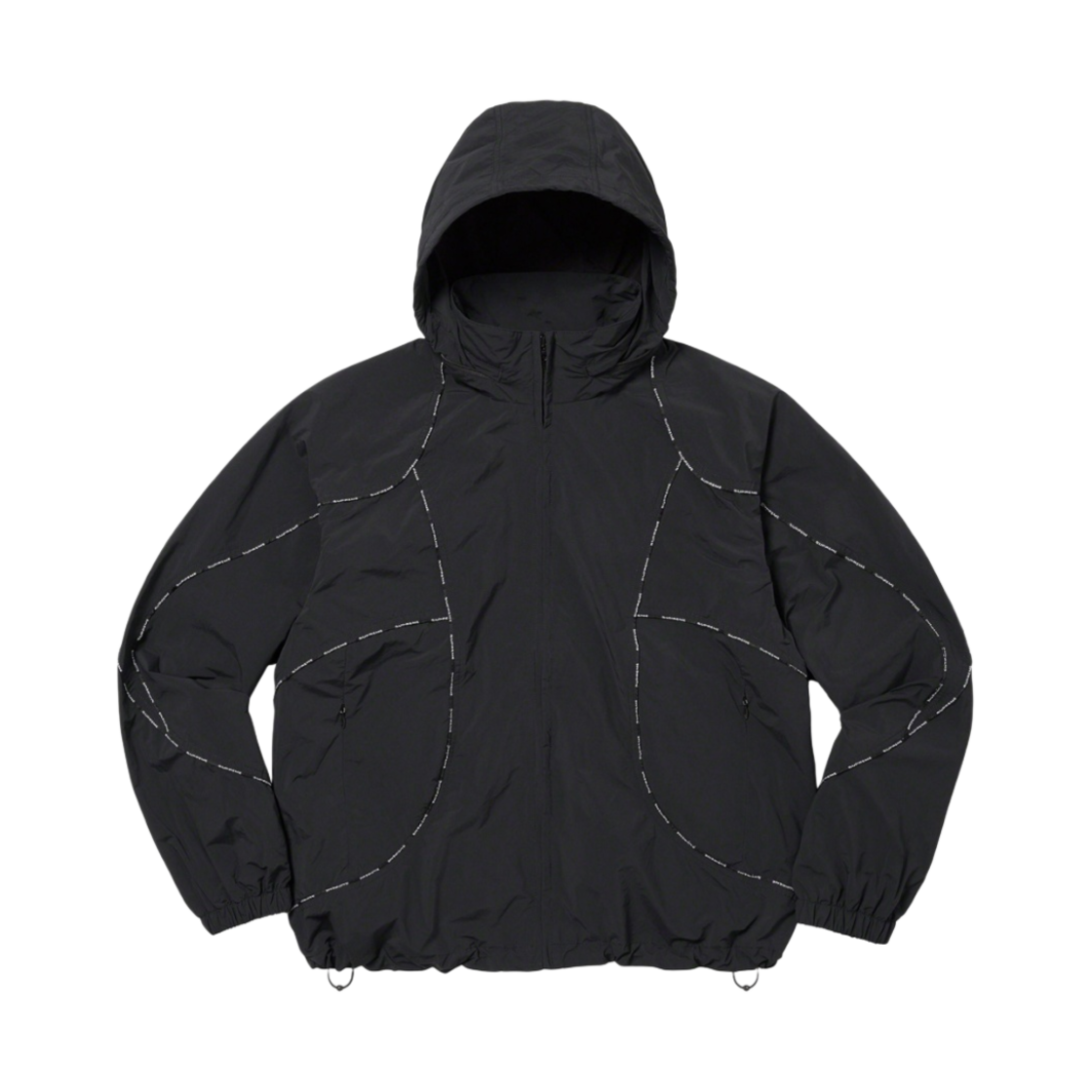 슈프림 로고 파이핑 후드 트랙 자켓 블랙 - 23FW | Supreme | KREAM