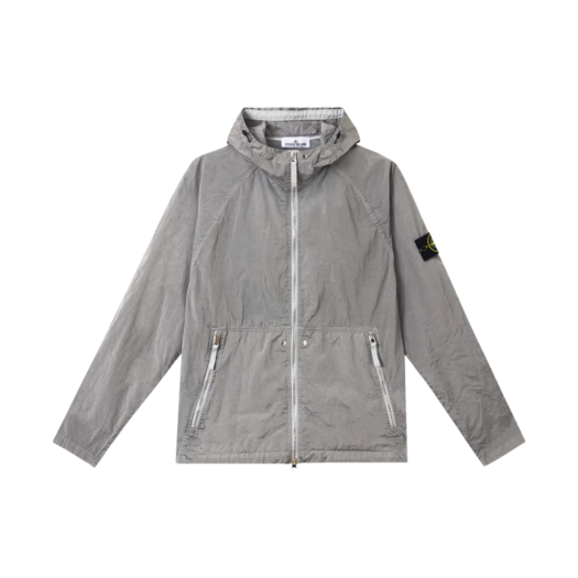 K1S1541000-97S0020-V0061 Stone Island 4100097 Nylon Metal Watro-Tc in Econyl Hooded Jacket Pearl Grey - 25SS