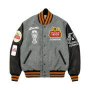 Palace x Stella Artois Wool Stadium Jacket Grey Black - 21FW