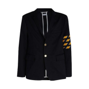 Thom Browne Cotton Twill 4-Bar Unconstructed Classic Sport Coat Navy
