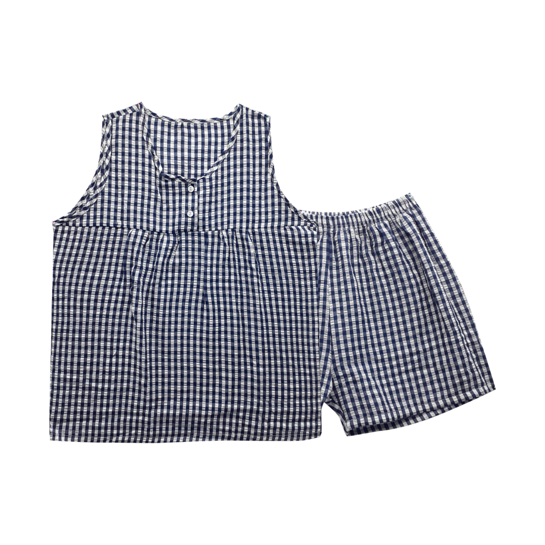 A-CO-SL-SS-NV (W) AONE Cool Embro Sleeveless Pajama Set Navy