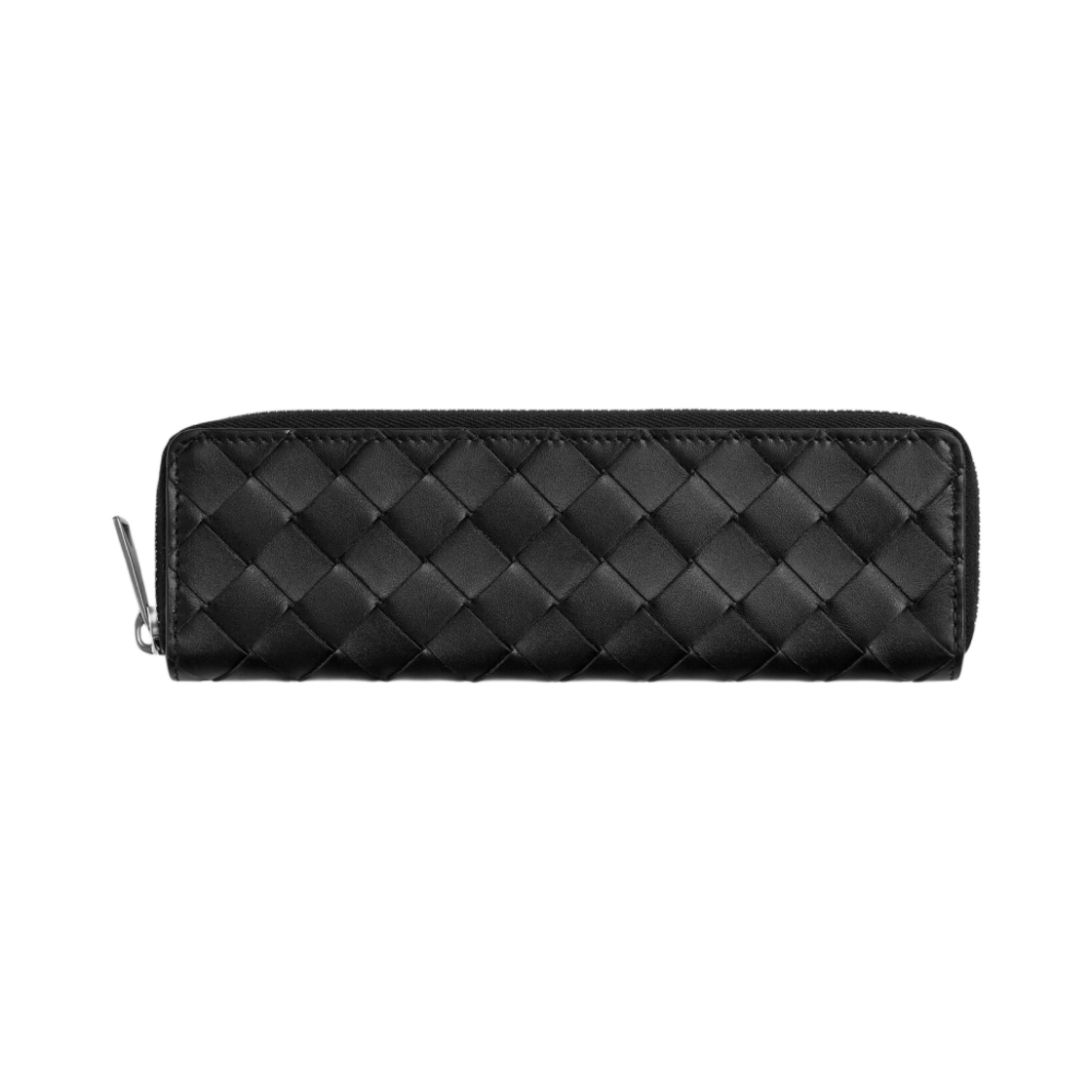 보테가 베네타 인트레치아토 슬림 펜슬 케이스 블랙(Bottega Veneta Intrecciato Slim Pencil Case Black) - 1