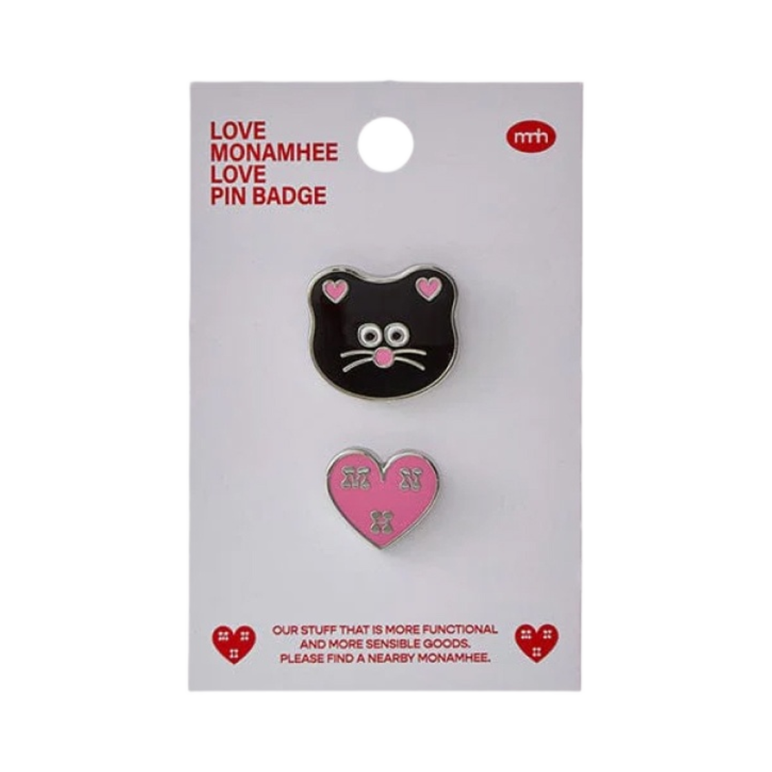 모남희 블핑이 메탈 핀 뱃지 블랙(Monamhee Beulpingi Metal Pin Badge Black)