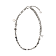 Haleine Gemstone Metal Mix Necklace Black (WA101)