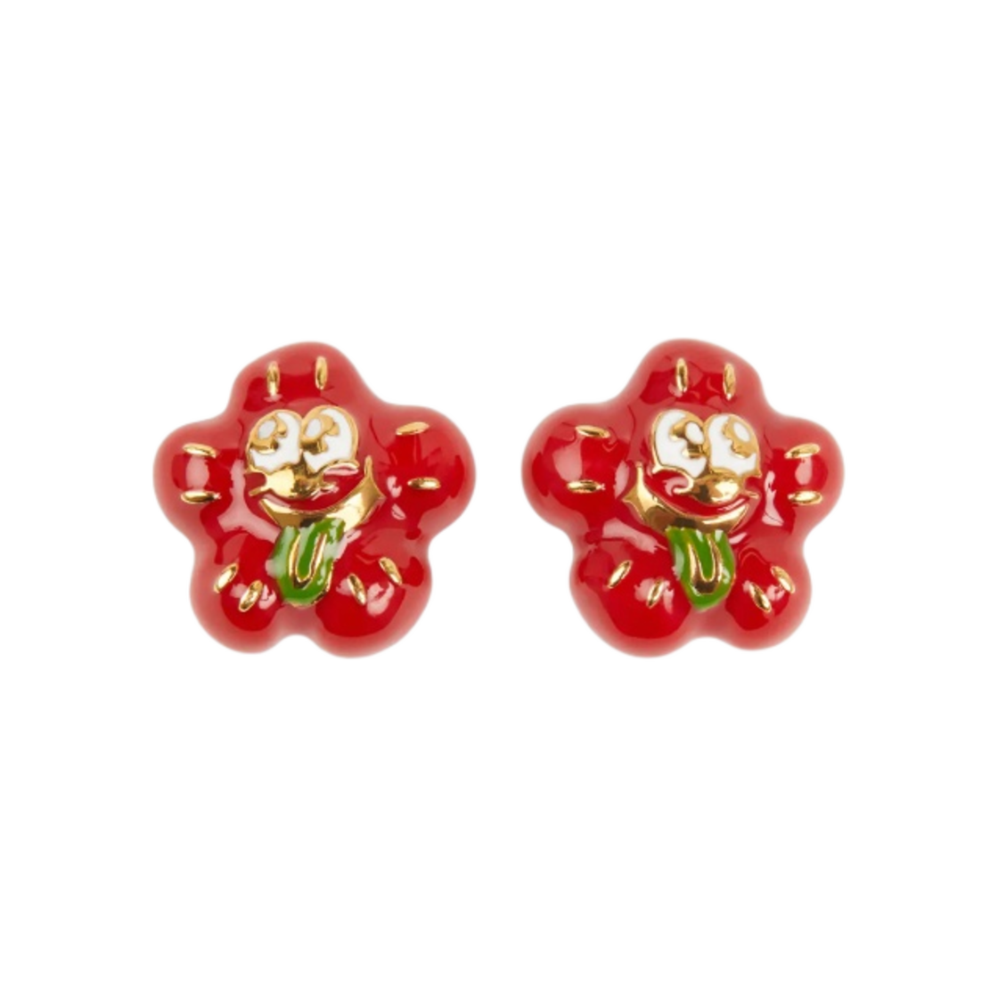 겐조 보케 보이 이어링 미디움 레드(Kenzo Boke Boy Earrings Medium Red) - 1