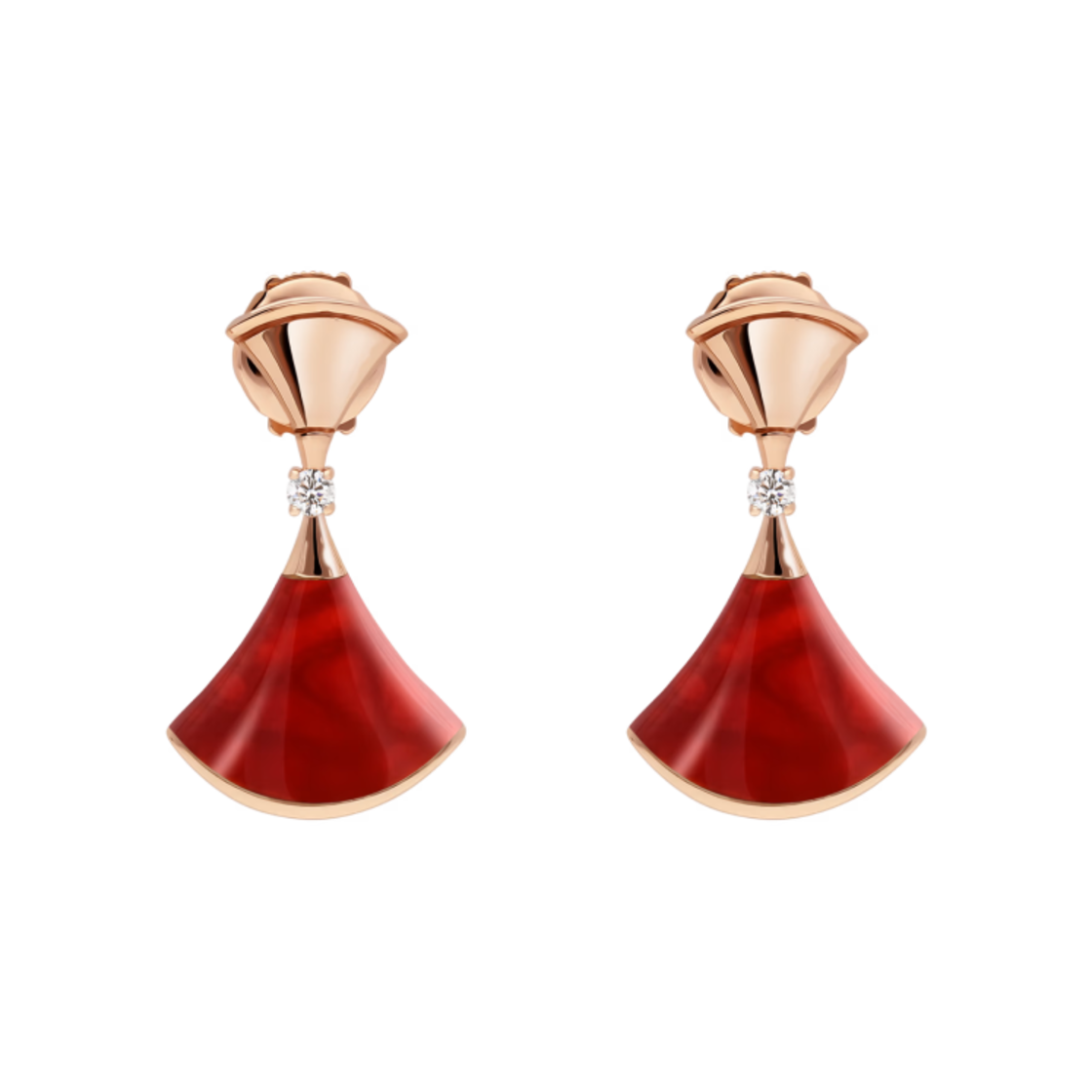 불가리 디바스 드림 이어링 로즈 골드 커넬리언 다이아몬드(Bulgari Divas Dream Earrings Rose Gold Carnelian Diamond)