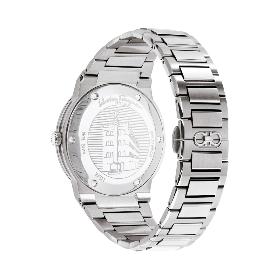 페라가모 F-80 클래식 쿼츠 41mm 블루 실버 스틸(Ferragamo F-80 Classic Quartz 41mm Blue Silver Steel) - 2