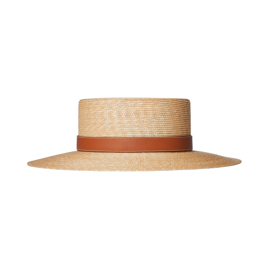 (W) 구찌 우븐 스트로우 보터 햇 내츄럴((W) Gucci Woven Straw Boater Hat Natural) - 2