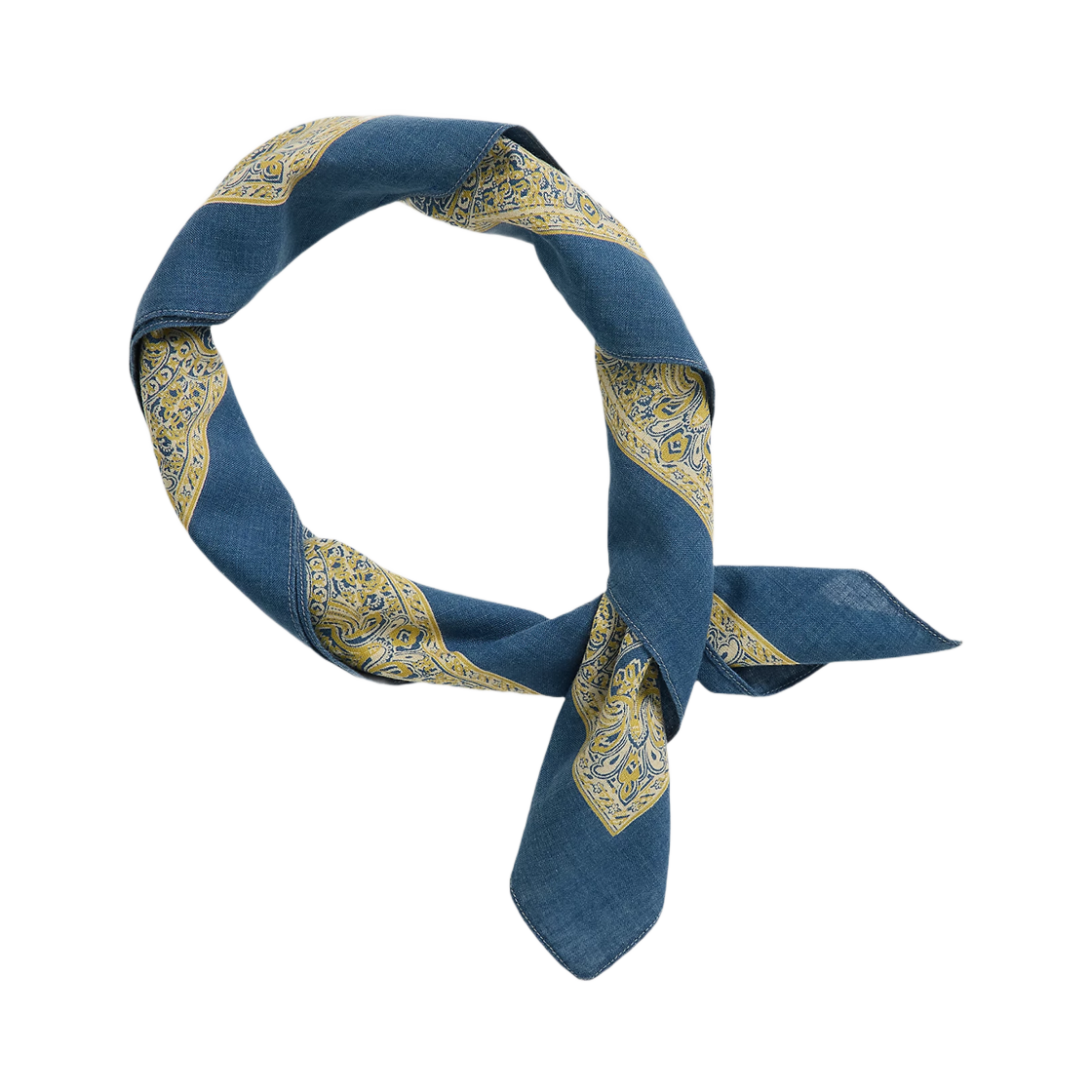 더블알엘 로고 인디고 코튼 반다나 인디고 크림(Double RL Logo Indigo Cotton Bandana Indigo Cream) - 2