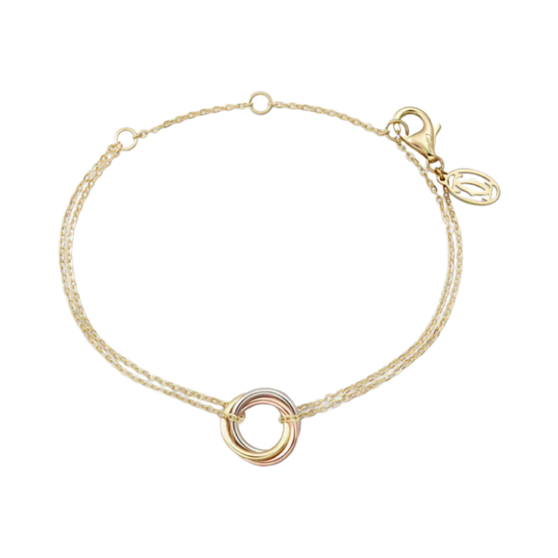 B60681 Cartier Trinity Bracelet White Gold Yellow Gold Pink Gold