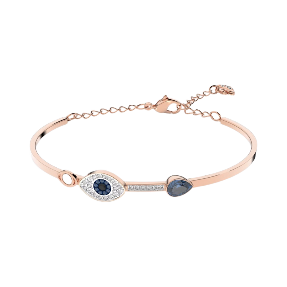 (W) 스와로브스키 심볼릭 뱅글 블루 믹스 메탈((W) Swarovski Symbolic Bangle Blue Mix Metal) - 1