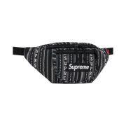 Supreme Woven Stripe Waist Bag Black - 20SS