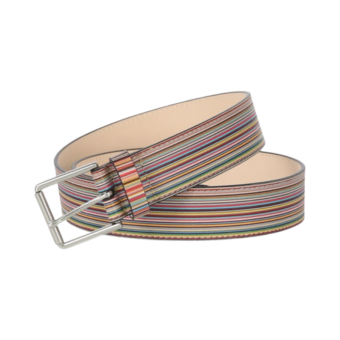 M1A-8073-BWIDEC-92 Paul Smith Stripe Belt Multi Color