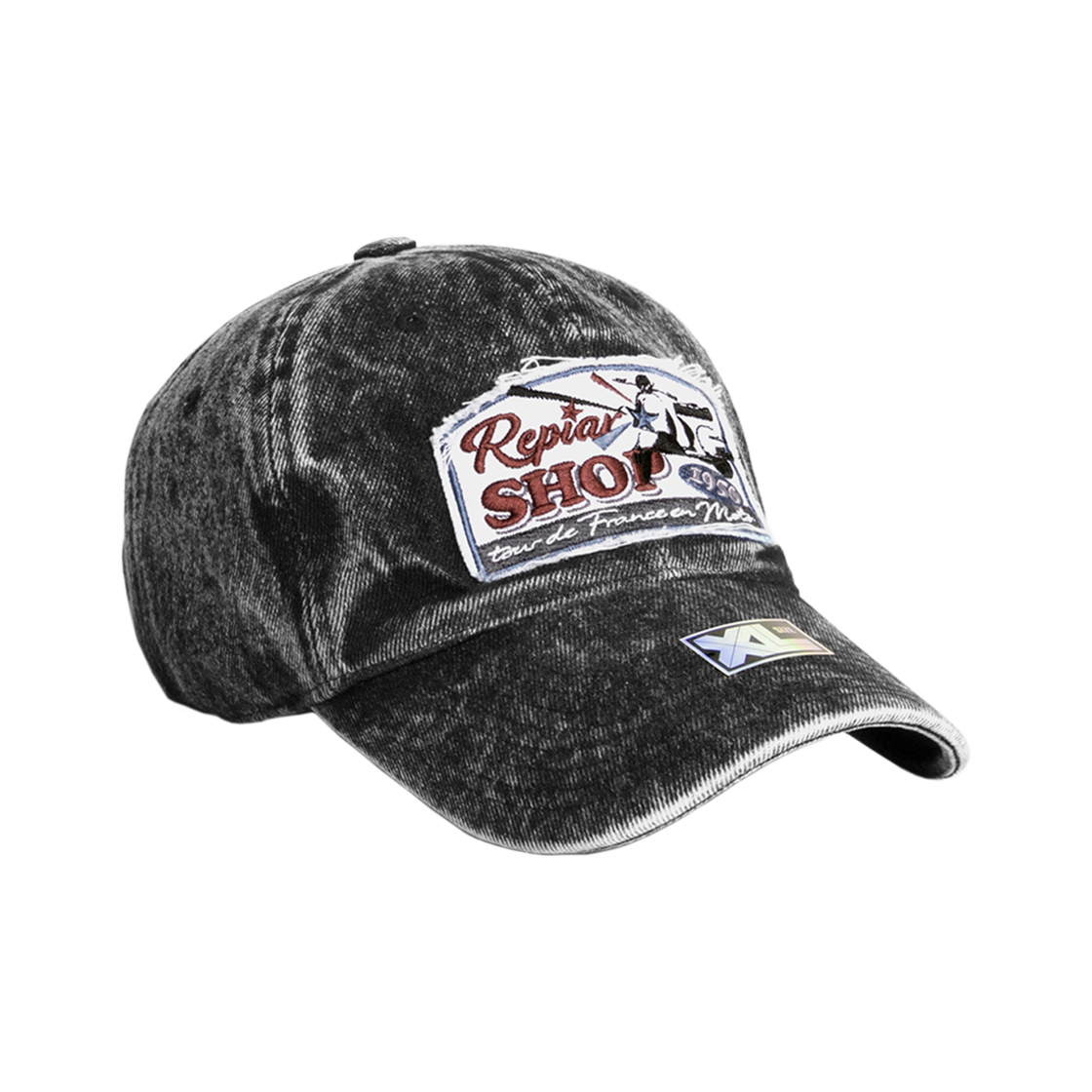 플래토 빅사이즈 볼캡 알에스 데님 볼캡 블랙(PLATEAU Big Size Ballcap XL RS Denim Cap Black)