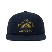 KREAM MERCH Hello Sun Kream Relaxed Fit Arch Logo 6 Panel Cap Navy - 25SS