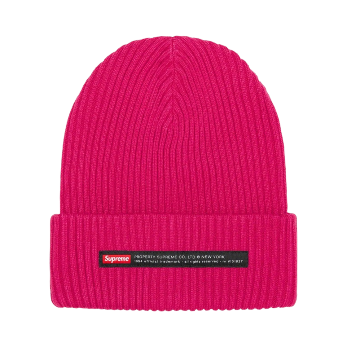 슈프림 프로퍼티 라벨 비니 마젠타 - 22FW(Supreme Property Label Beanie Magenta - 22FW) - 1