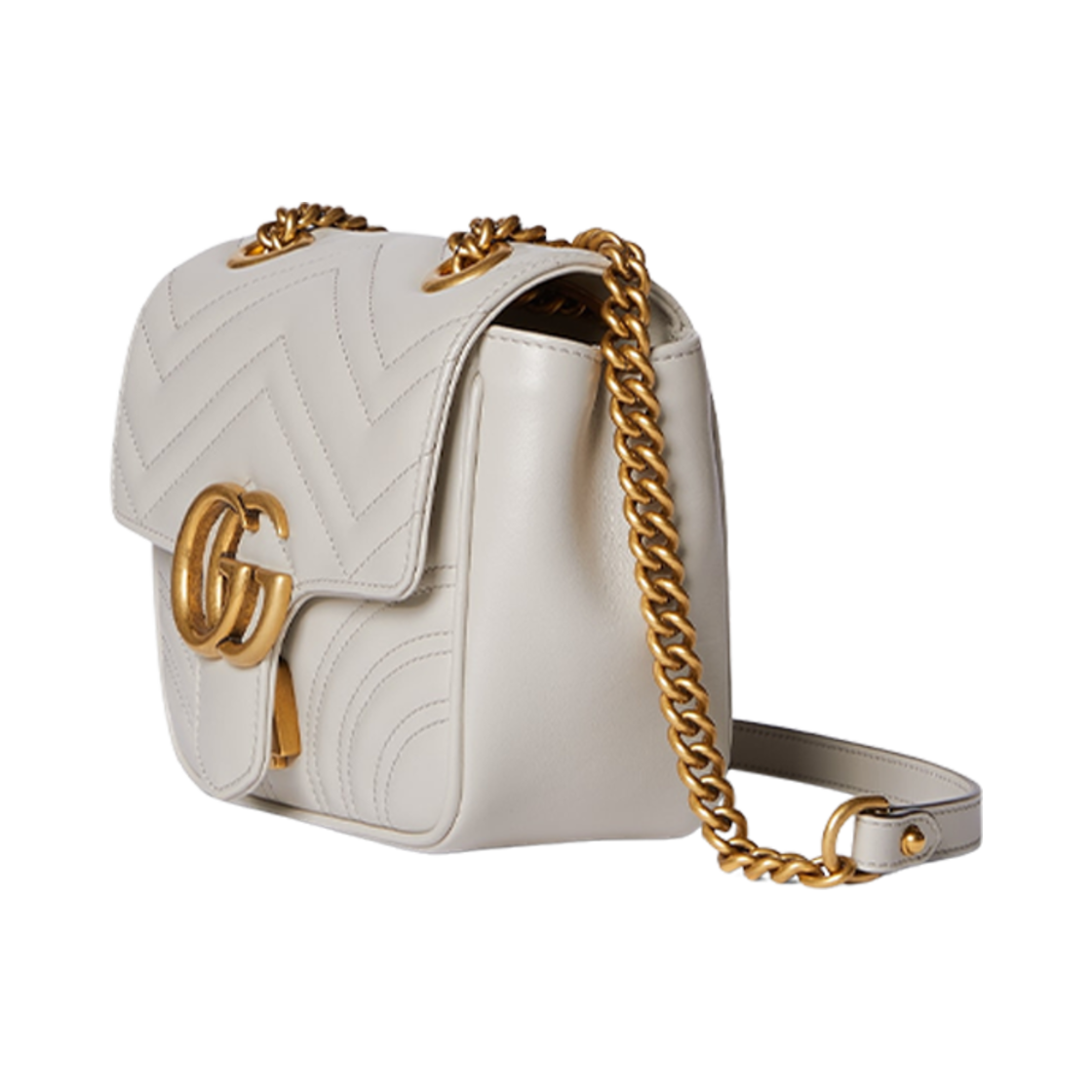 구찌 GG 마몽 미니 숄더백 라이트 베이지 레더(Gucci GG Marmont Mini Shoulder Bag Light Beige Leather) - 2