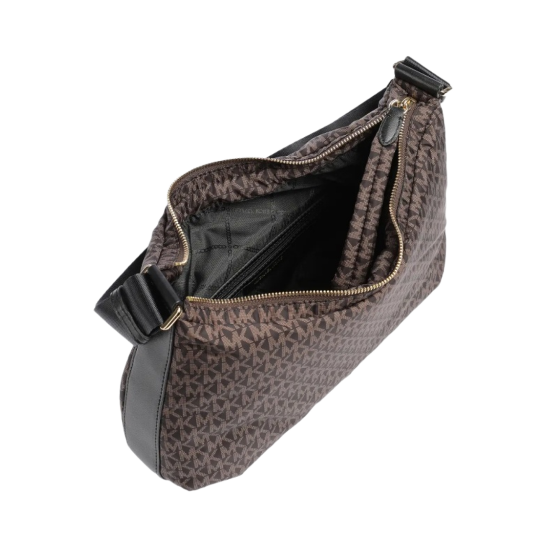 마이클 코어스 레오니 라지 폴리에스터 크로스바디백 브라운 블랙(Michael Kors Leonie Large Polyester Crossbody Bag Brown Black) - 3