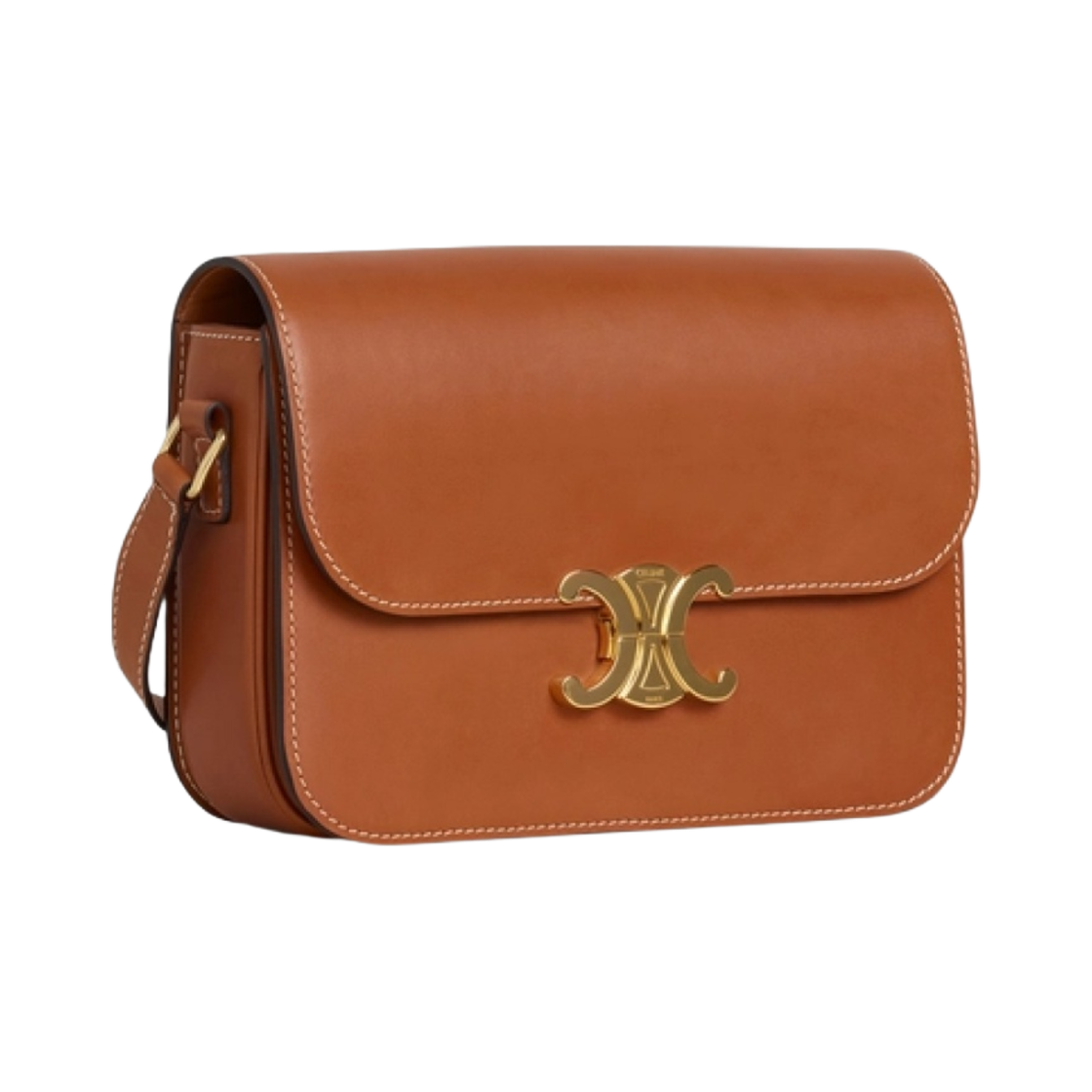 셀린느 클래식 트리옹프 백 내츄럴 카프스킨 탄(Celine Classique Triomphe Bag in Natural Calfskin Tan) - 2