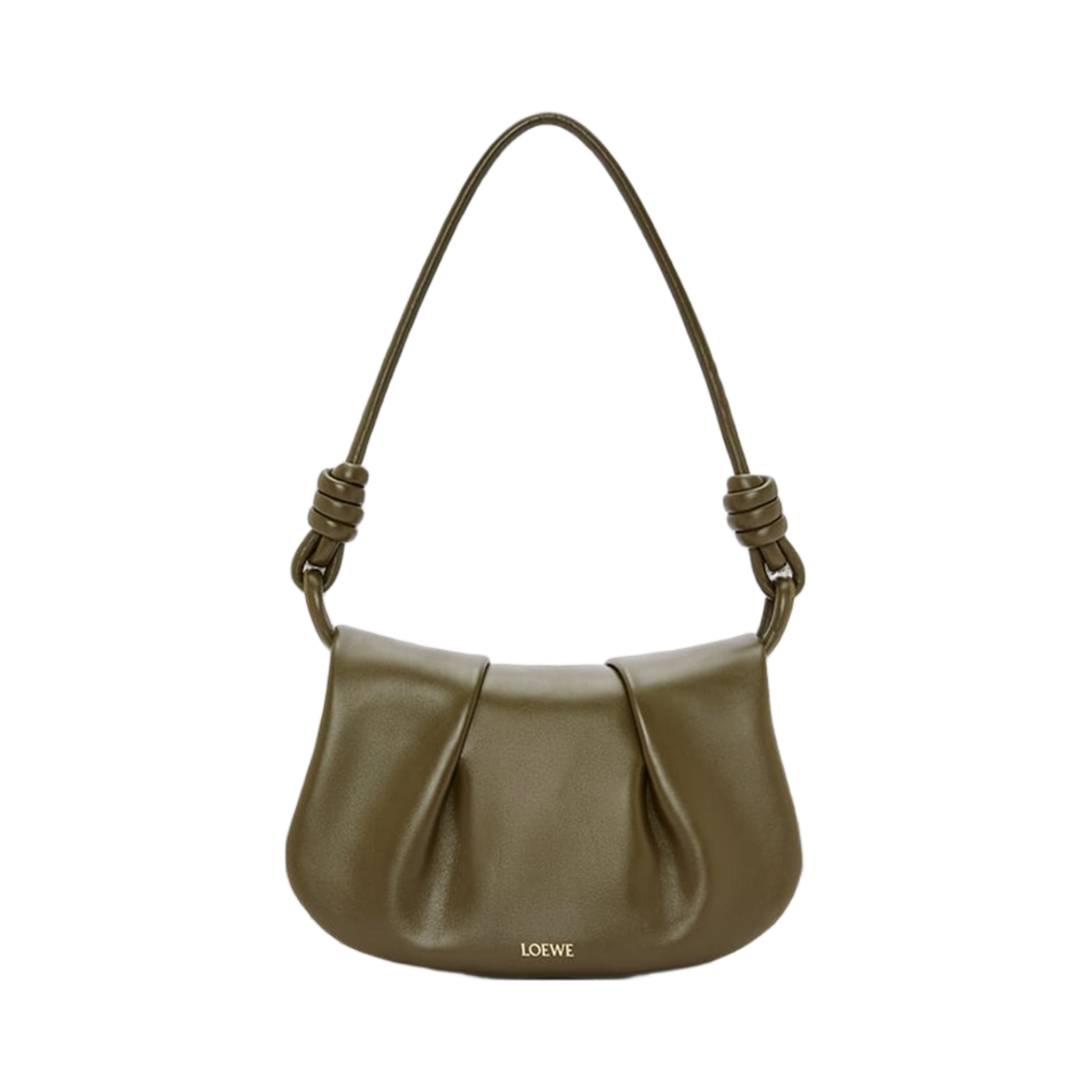 로에베 파세오 사첼 인 샤이니 나파 카프스킨 다크 카키 그린(Loewe Paseo Satchel In Shiny Nappa Calfskin Dark Khaki Green) - 1