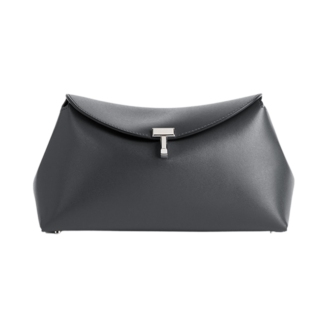 234-WAL950-LE0025-026 Toteme T-Lock Leather Clutch Shark