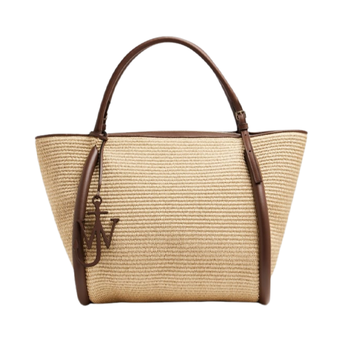 HB0509FA0055094 JW Anderson The Bumper Raffia Tote Bag Beige Brown