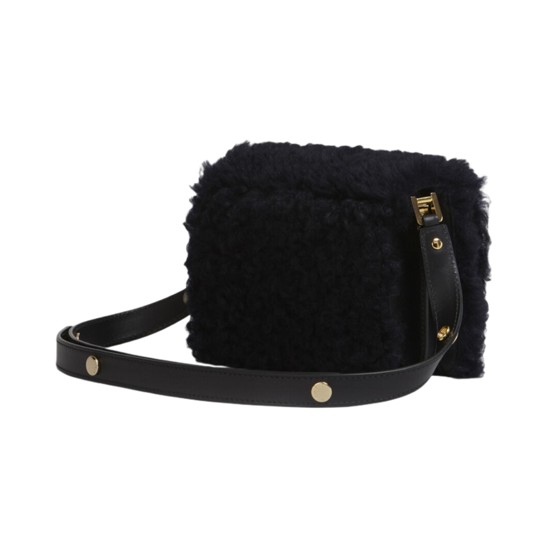 마르니 셔링 카프스킨 미니 트렁크백 블랙(Marni Shearling Calfskin Mini Trunk Bag Black) - 2