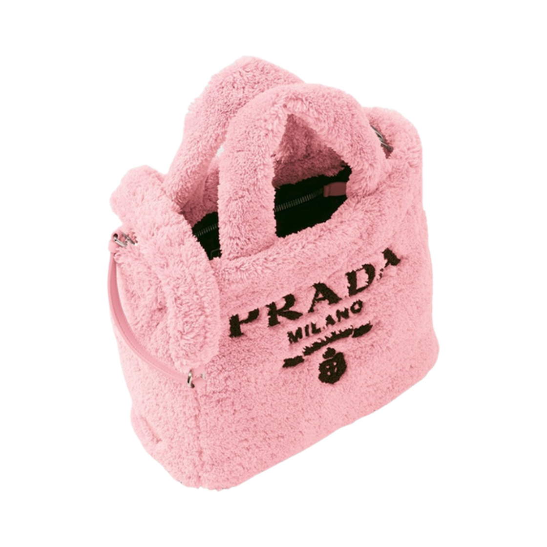 프라다 테리 미니 토트백 페탈 핑크 블랙(Prada Terry Mini Tote Bag Petal Pink Black) - 2