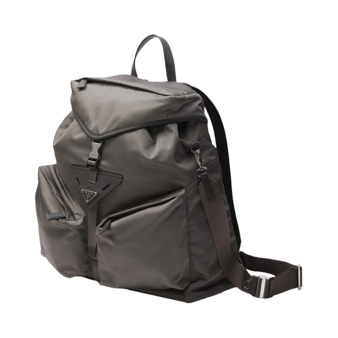 프라다 리나일론 레더 백팩 아이언 그레이(Prada Re-Nylon Leather Backpack Iron Gray) - 2