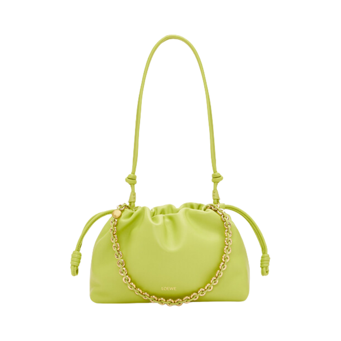 로에베 미디움 플라멘코 퍼스 백 인 멜로우 나파 램스킨 아니스(Loewe Medium Flamenco Purse Bag In Mellow Nappa Lambskin Anise) - 4