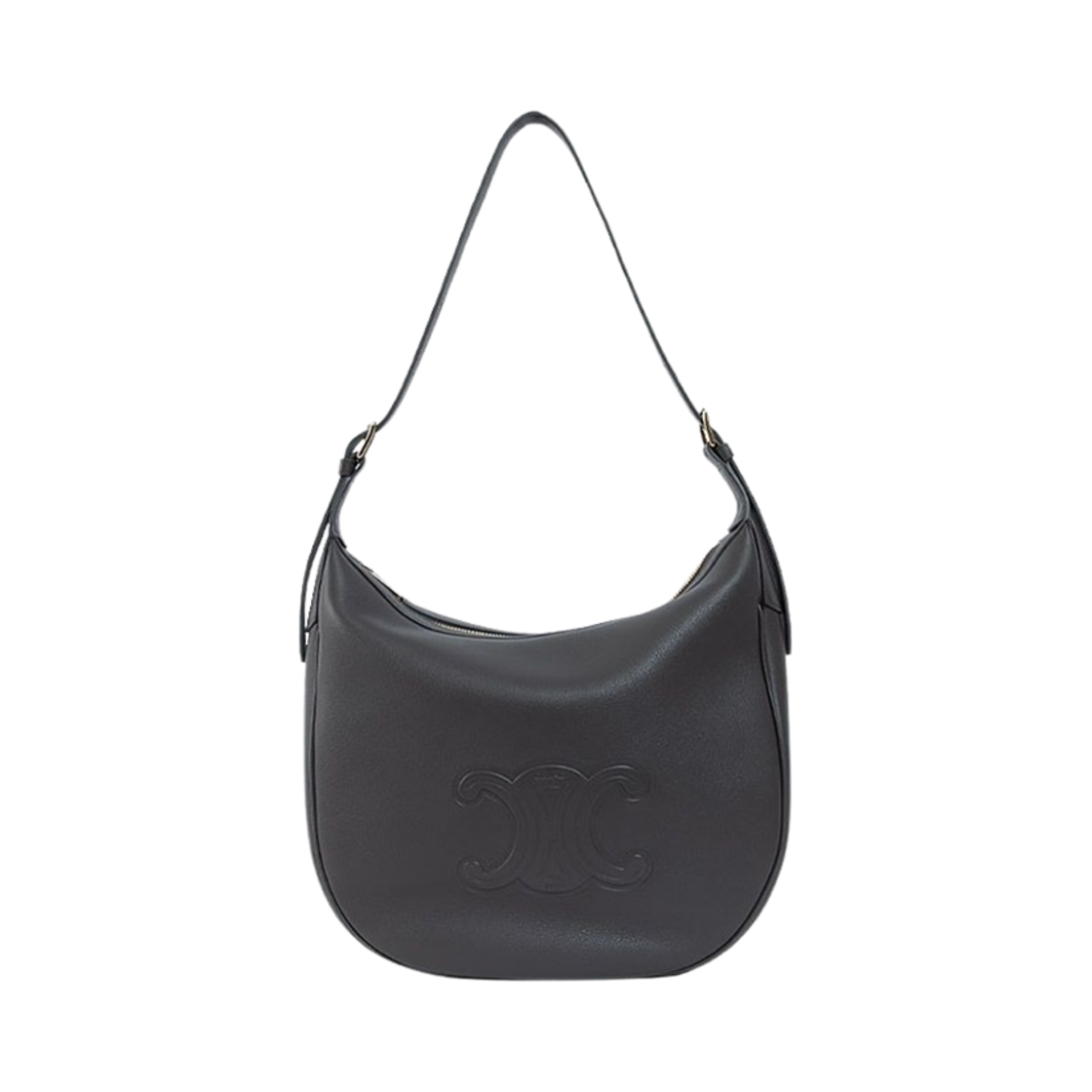 114713FLH-10AN Celine Medium Heloise Bag in Supple Grained Calfskin Anthracite