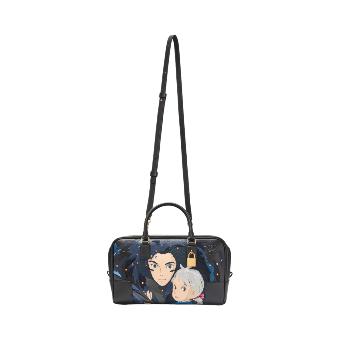 로에베 x 하울의 움직이는 성 아마조나 28백 나파 카프스킨 블랙(Loewe x Howl's Moving Castle Amazona 28 Bag in Nappa Calfskin Black) - 5