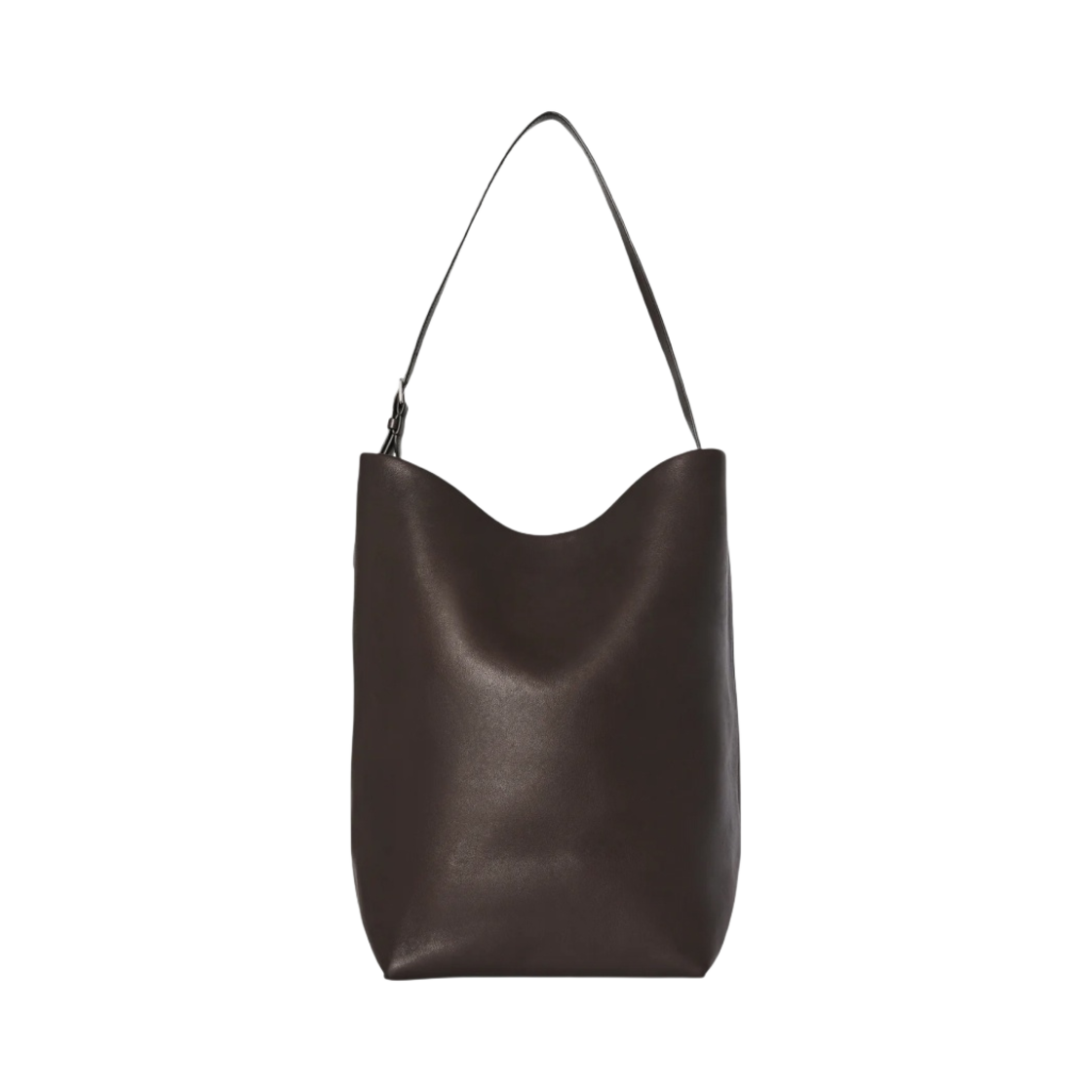 더 로우 라지 N/S 레더 숄더백 다크 브라운(The Row Large N/S Shoulder Bag in Leather Dark Brown) - 1