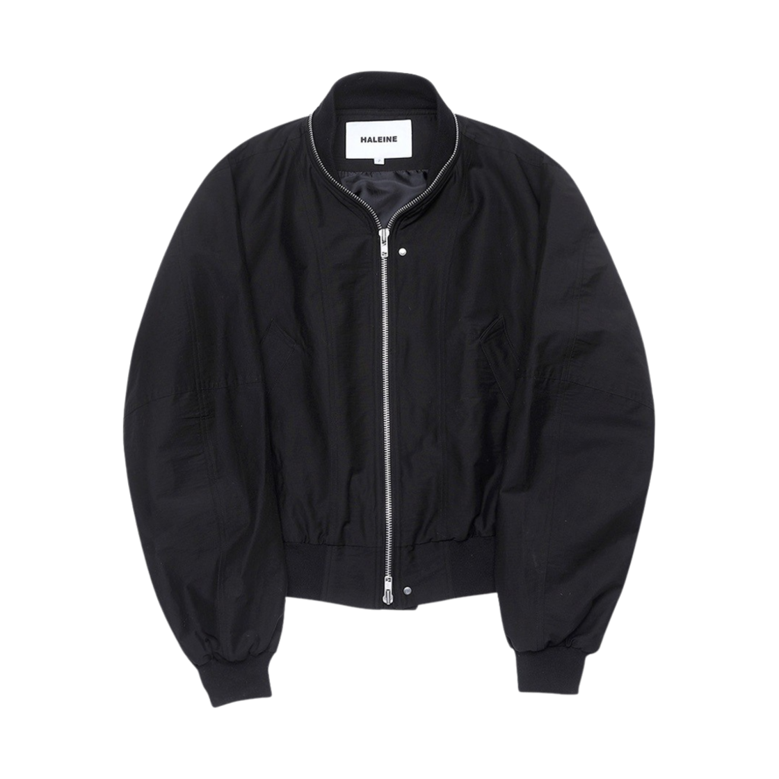 [KREAM 단독] 알렌느 라운드 지퍼넥 쓰리디 블루종 블랙